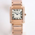 TW Cartier France Tank Sapphire Fisheye Glass 316LSteel 30*25/25*20MM 751 Movement Watch